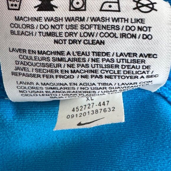 Nike Golf Tour Performance Dri Fit Polo Shirt Men XL Blue Colorblock S/S Logo Sw - Picture 5 of 14